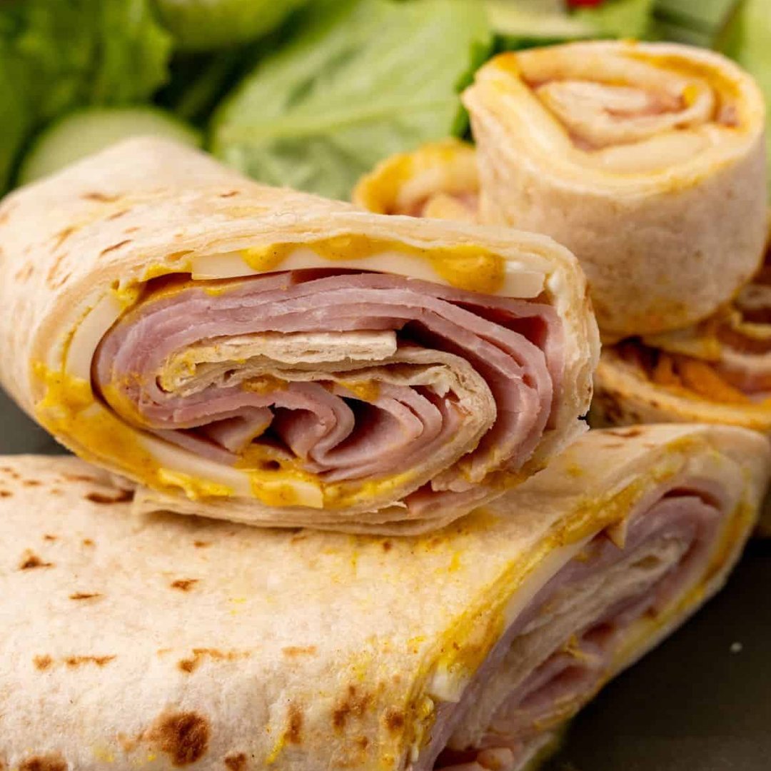 Air Fryer Ham and Cheese Wraps