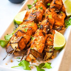 Grilled Coconut-Curry Tofu Kebabs