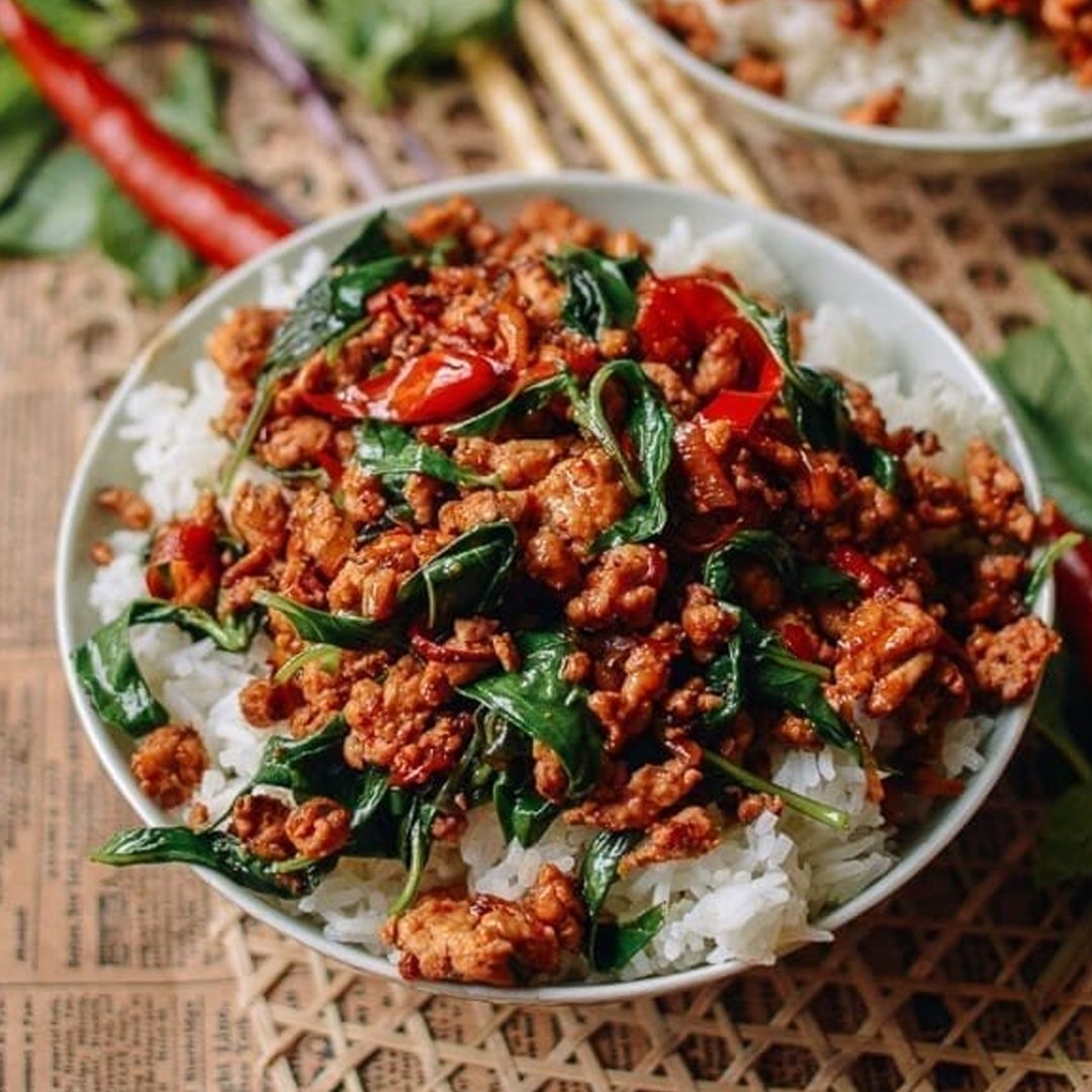 Spicy Thai Basil Chicken Pad Krapow Gai